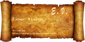 Exner Vivien névjegykártya